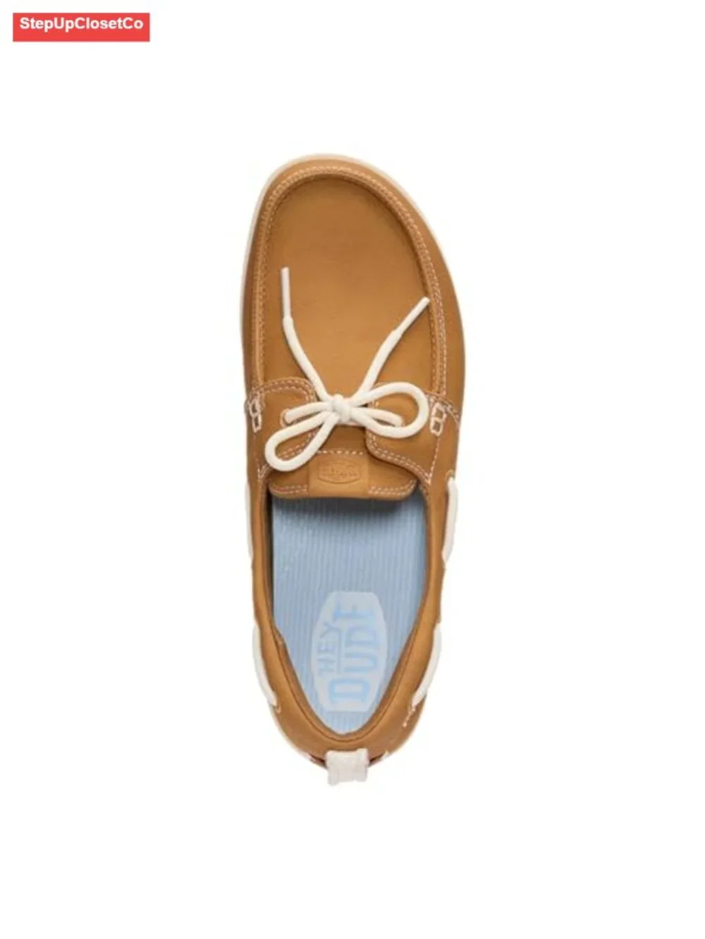 Women's Boat Shoe Slip-On with Stretch Lace, Lightweight Flexible Sole